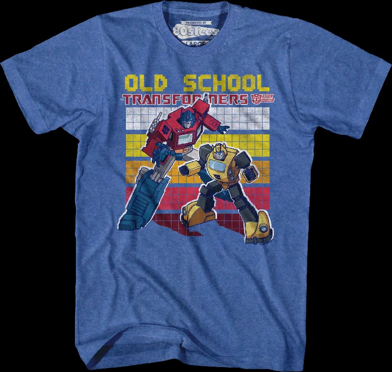 Old School Optimus Prime And Bumblebee Transformers T-Shirt