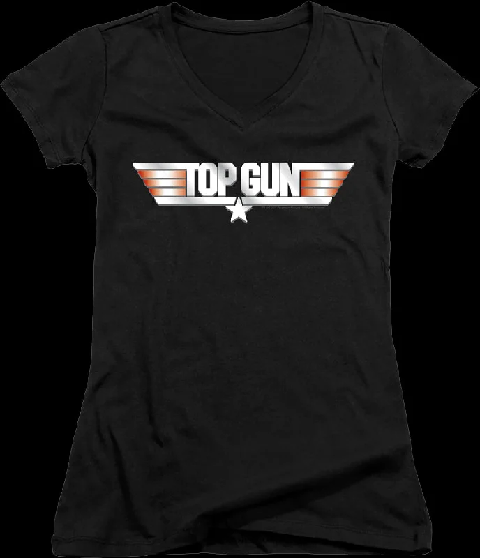 Ladies Movie Logo Top Gun V-Neck Shirt