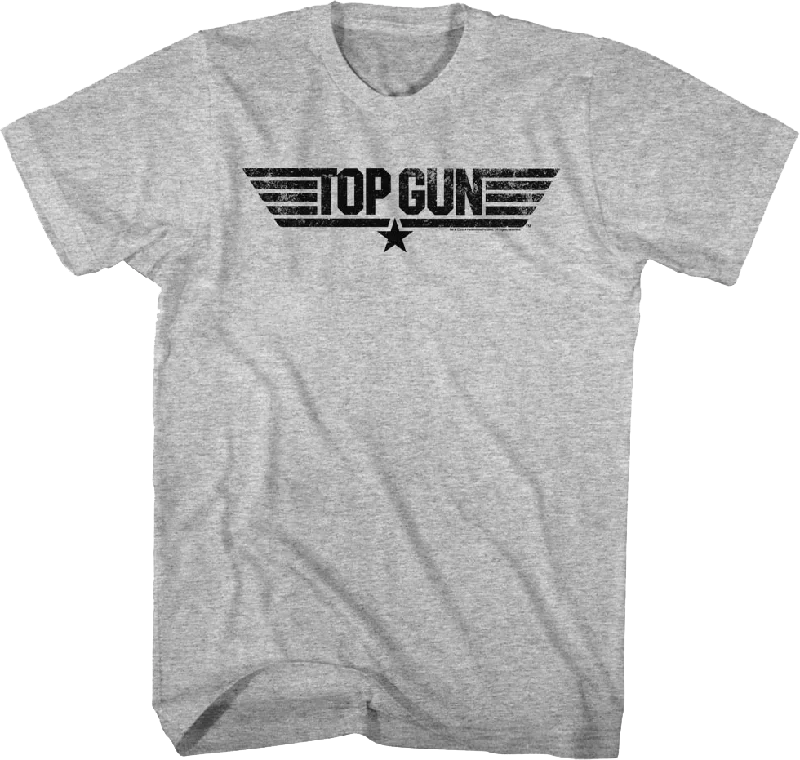 Distressed Top Gun Logo T-Shirt