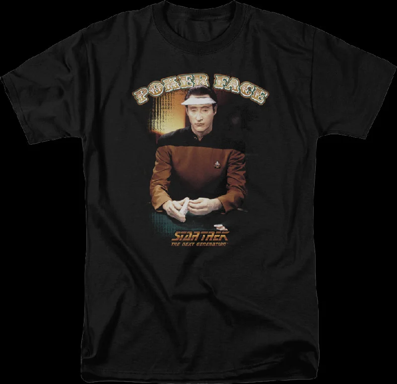 Data's Poker Face Star Trek The Next Generation T-Shirt