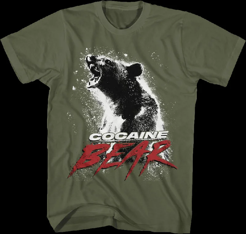 Military Green Movie Poster Cocaine Bear T-Shirt