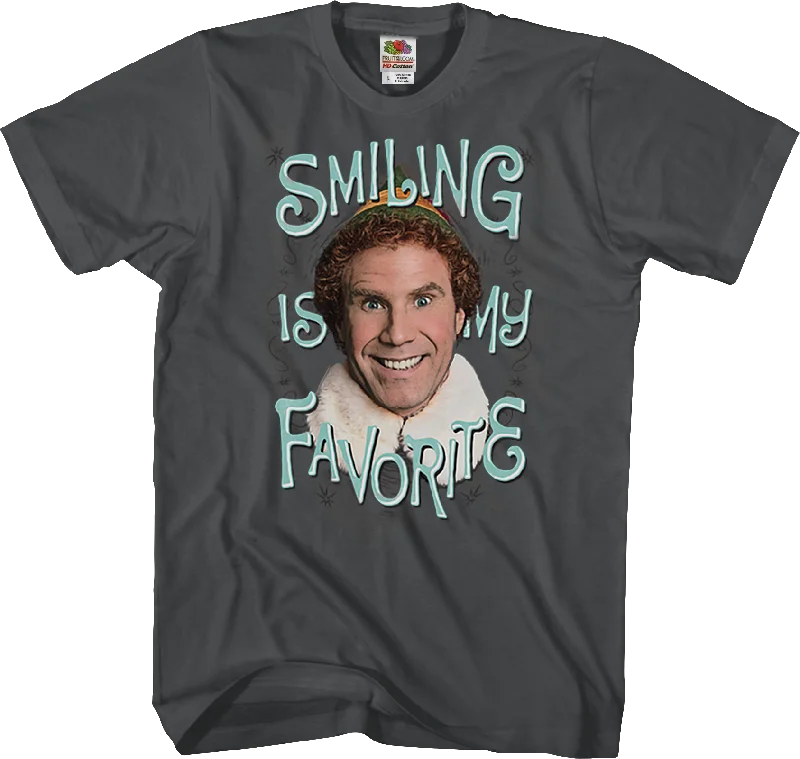 Smiling Is My Favorite Elf T-Shirt