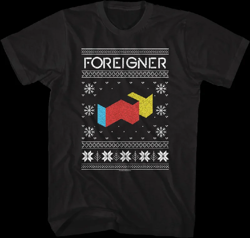 Agent Provocateur Faux Ugly Christmas Sweater Foreigner T-Shirt