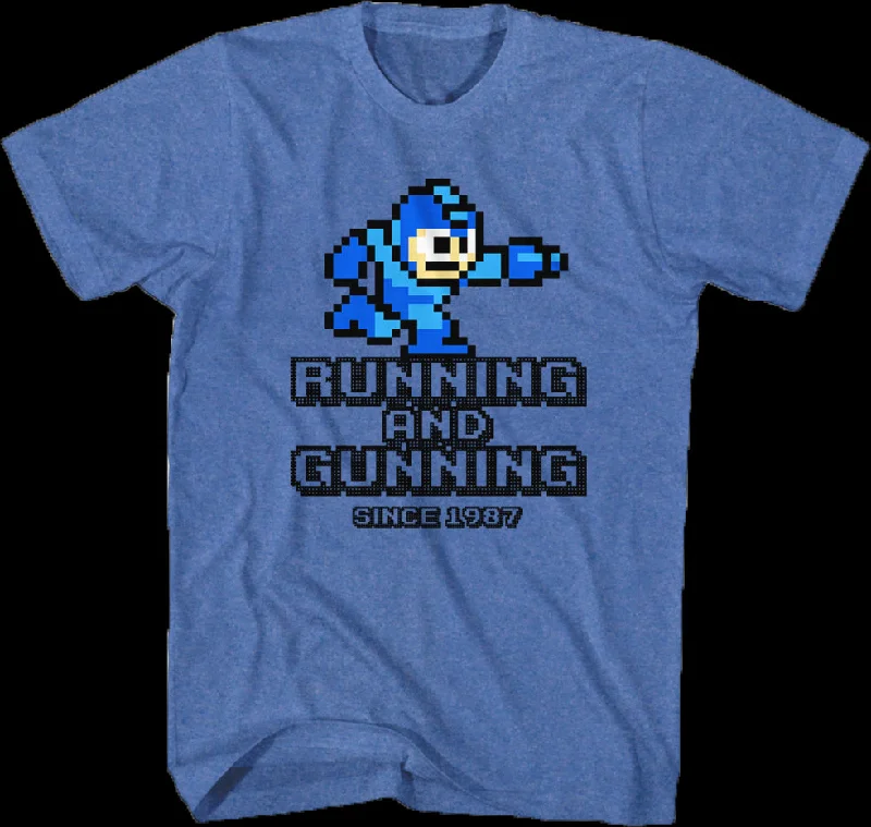 Running And Gunning Mega Man T-Shirt