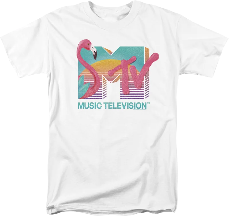 Flamingo Sunset Logo MTV T-Shirt