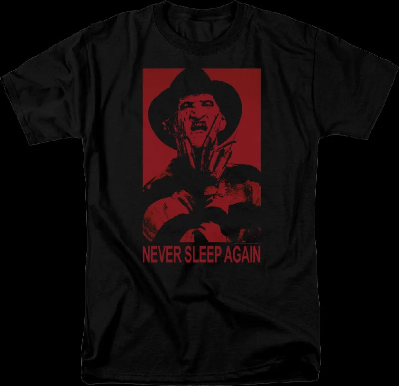 Freddy Krueger Never Sleep Again Nightmare On Elm Street T-Shirt