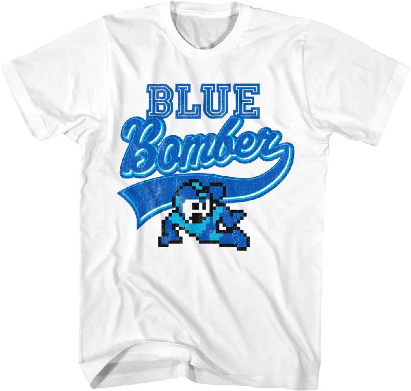 Blue Bomber Sports Logo Mega Man T-Shirt