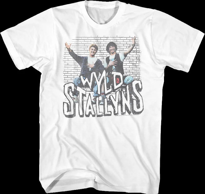 Wyld Stallyns Brick Wall Bill and Ted's Excellent Adventure T-Shirt