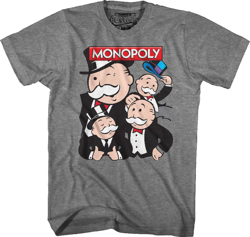 Rich Uncle Pennybags Collage Monopoly T-Shirt