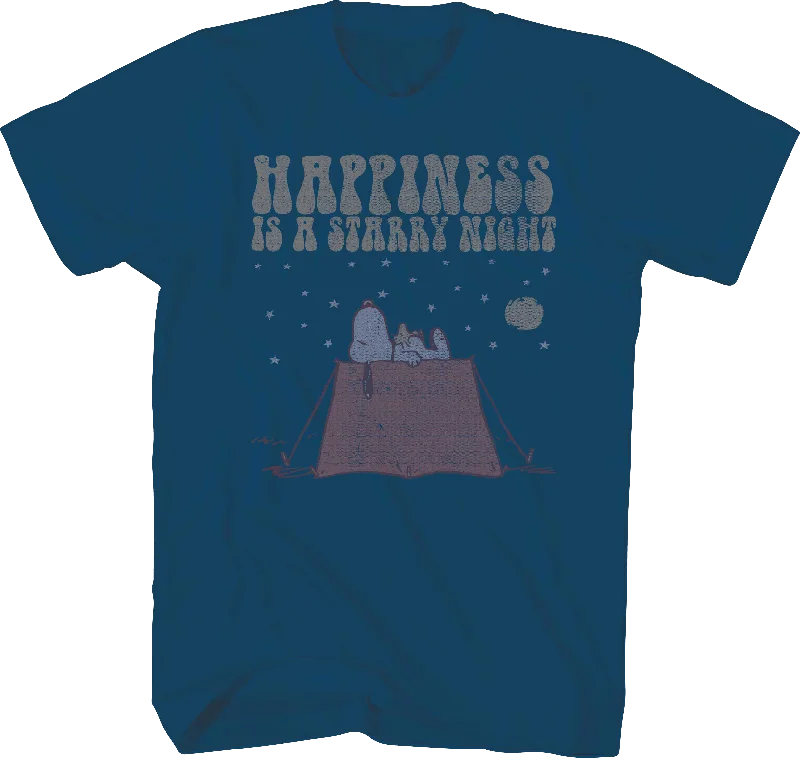 Happiness Is A Starry Night Peanuts T-Shirt