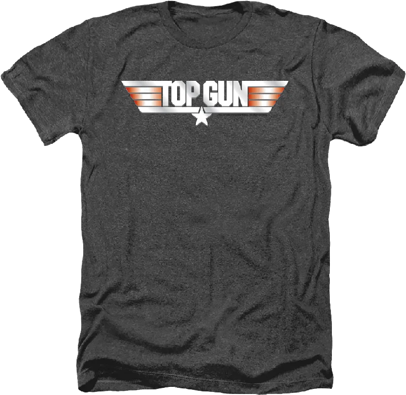 Black Heather Movie Logo Top Gun T-Shirt