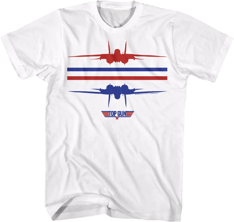 Red White Blue Inverted Top Gun T-Shirt