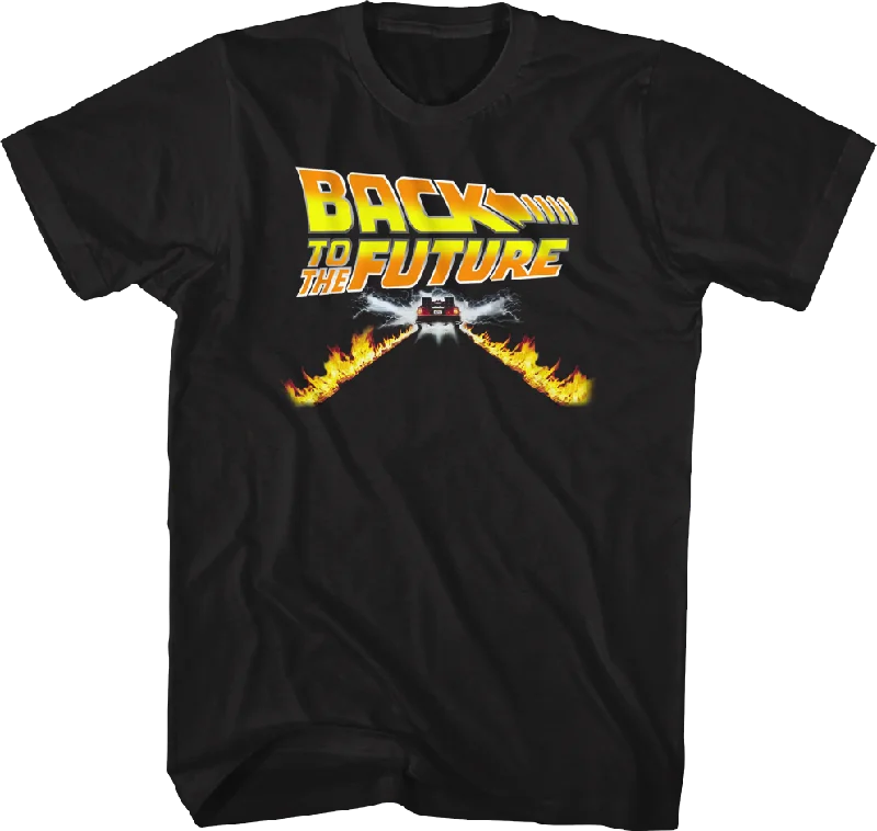 Delorean Fire Tracks T-Shirt