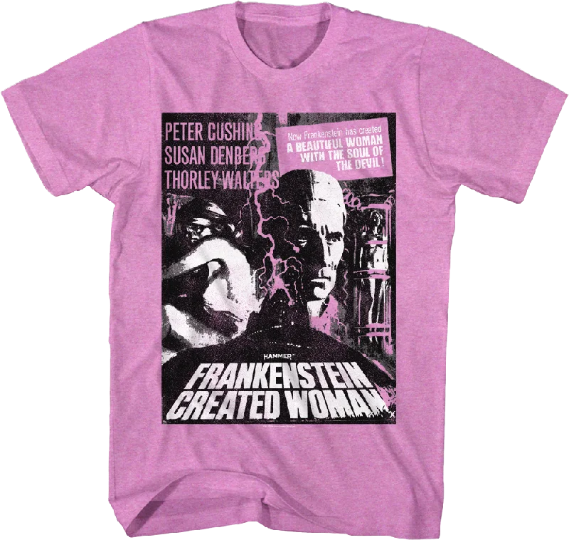 Purple Frankenstein Created Woman Hammer Films T-Shirt