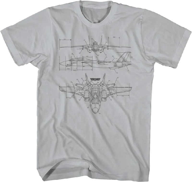 Aircraft Diagram Top Gun T-Shirt