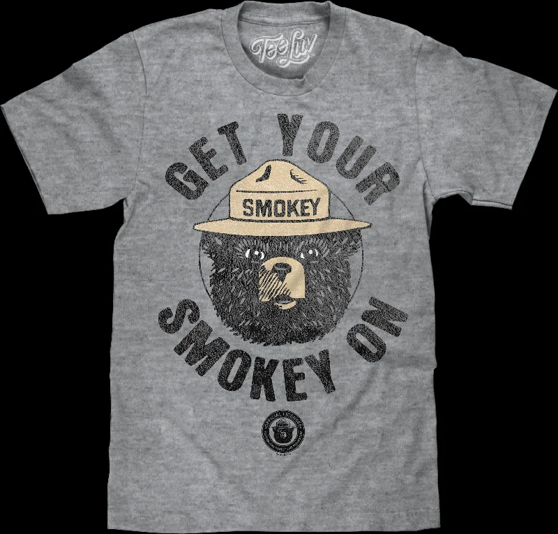 Vintage Get Your Smokey On Smokey Bear T-Shirt