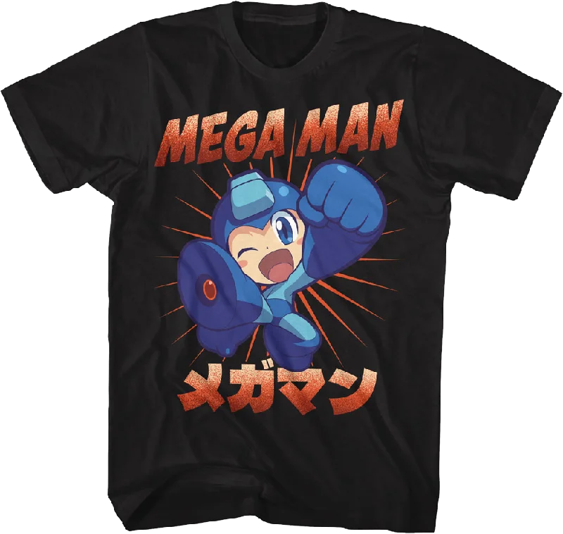 Kick Pose Mega Man T-Shirt