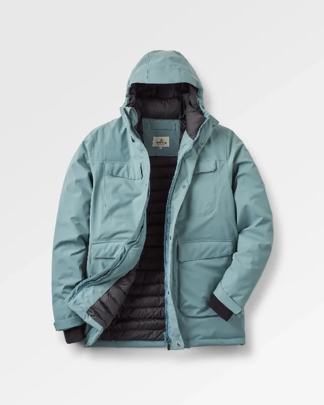 Explorer Recycled Waterproof Down Parka - Stormy Sea