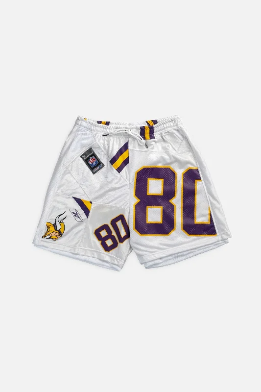 Unisex Rework Minnesota Vikings NFL Jersey Shorts - L