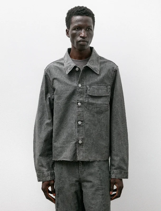 Cut Rebirth Jacket Olive Pigment Coated Weave