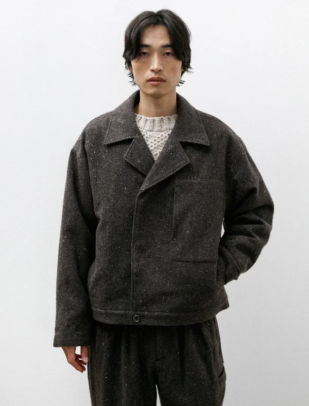 Marine Jacket B Grey Nep Wool