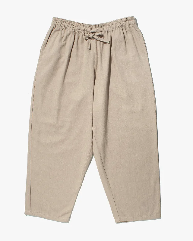 Wa-Modern Herringbone Drawstring Pants- Natural