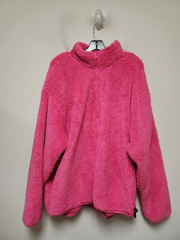 Jacket Fleece By Pink In Pink, Size: Xxl