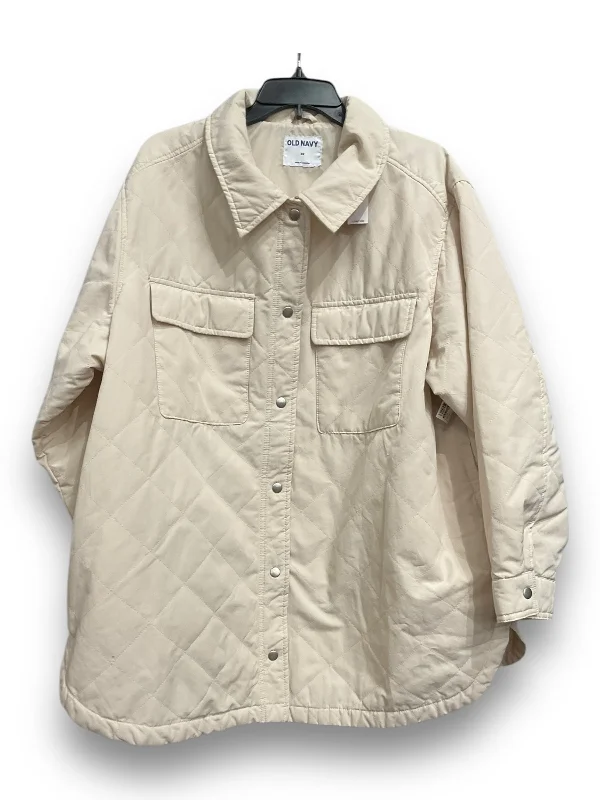 Jacket Shirt By Old Navy In Cream, Size: 2x