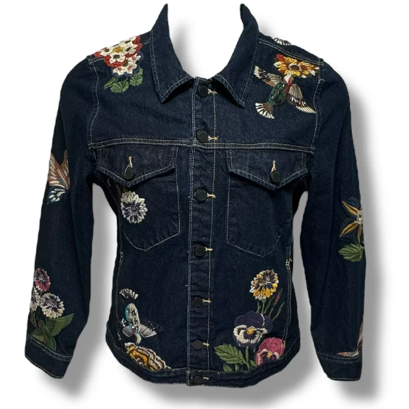 Jacket Denim By Blanknyc In Floral Print, Size: L