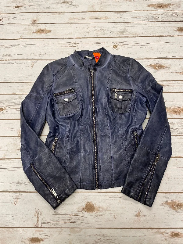 Jacket Moto By Jou Jou In Blue, Size: S