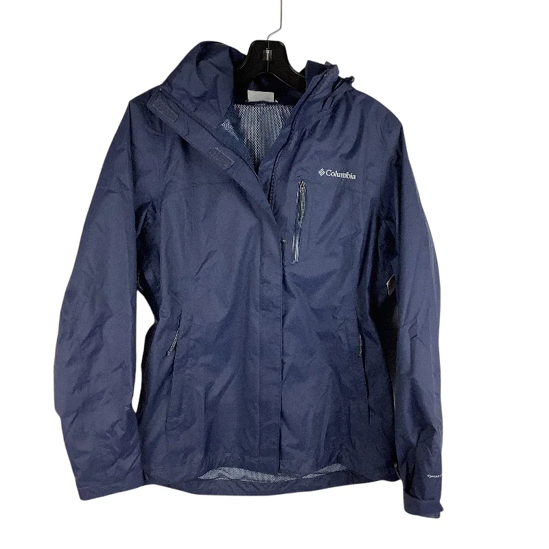 Jacket Windbreaker By Columbia In Navy, Size: S