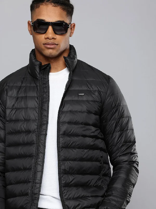 Men's Solid Black Jacket