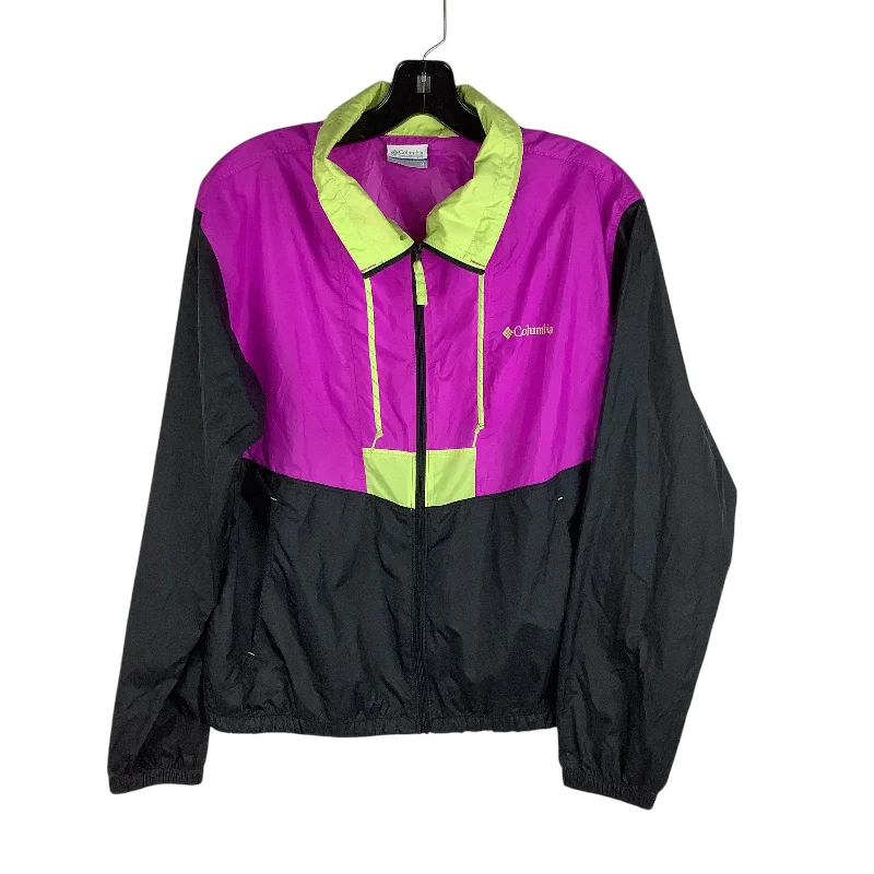 Jacket Windbreaker By Columbia In Purple, Size: M