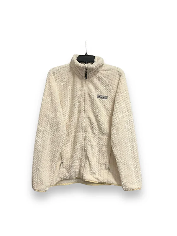 Jacket Fleece By Columbia In White, Size: L