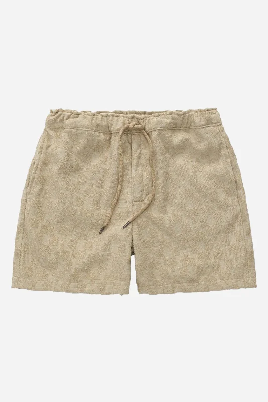 OAS Beige Machu Terry Shorts