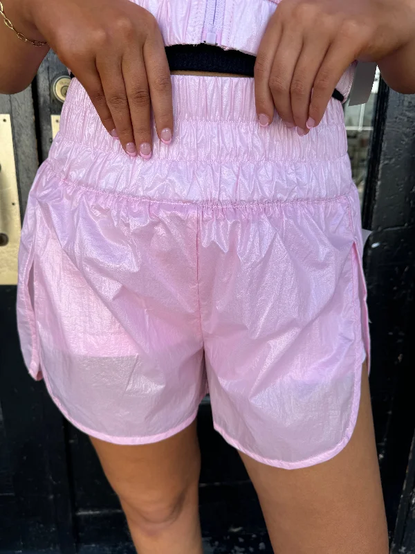 Iridescent pink shorts