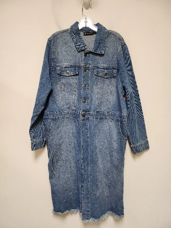 Jacket Denim By New York And Co In Blue Denim, Size: L