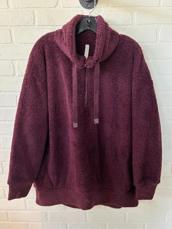 Jacket Fleece By Athleta In Red, Size: Xl