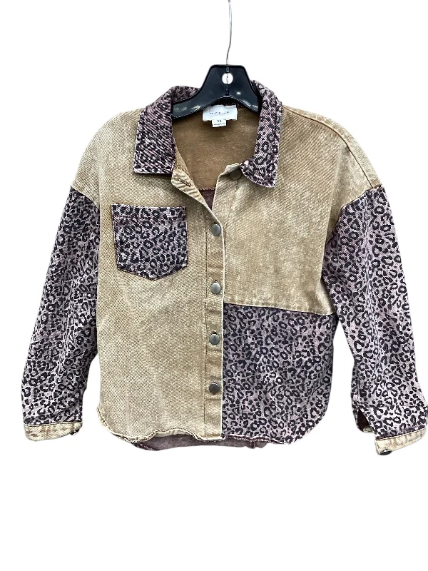 Jacket Shirt By Hyfve In Animal Print, Size: Xs