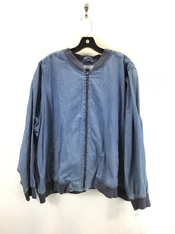 Jacket Denim By Clothes Mentor In Blue, Size: 3X