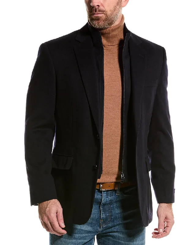 Bruno Magli Woven Wool & Cashmere-Blend Blazer