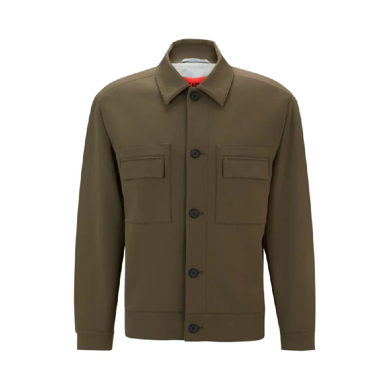 Button-up jacket in performance-stretch fabric