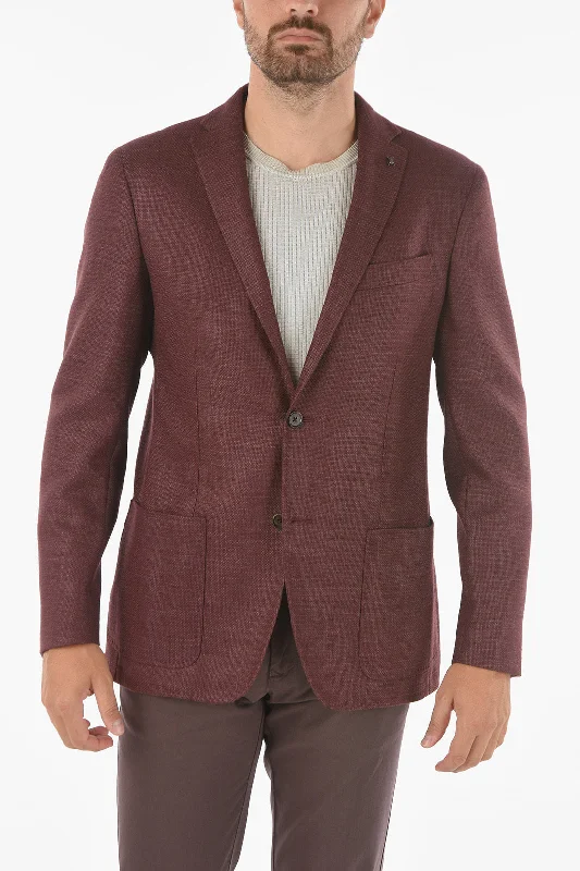 Corneliani CC COLLECTION Basket Weave Patterned RIGHT Blazer with Iconi