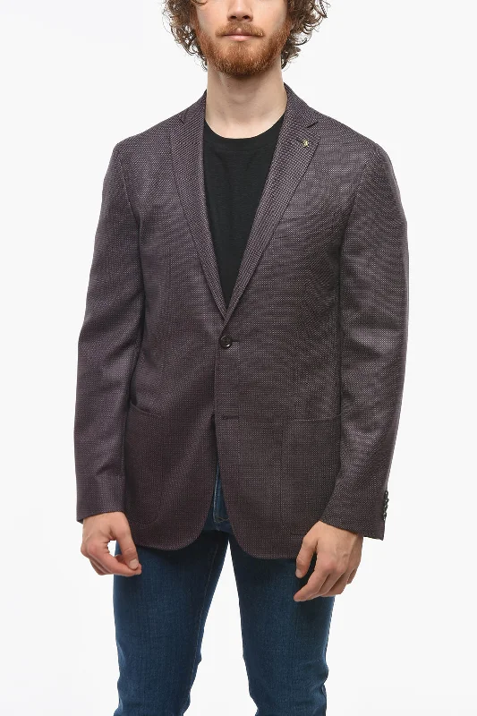 Corneliani CC COLLECTION Half-lined RIGHT Bird's Eye Blazer