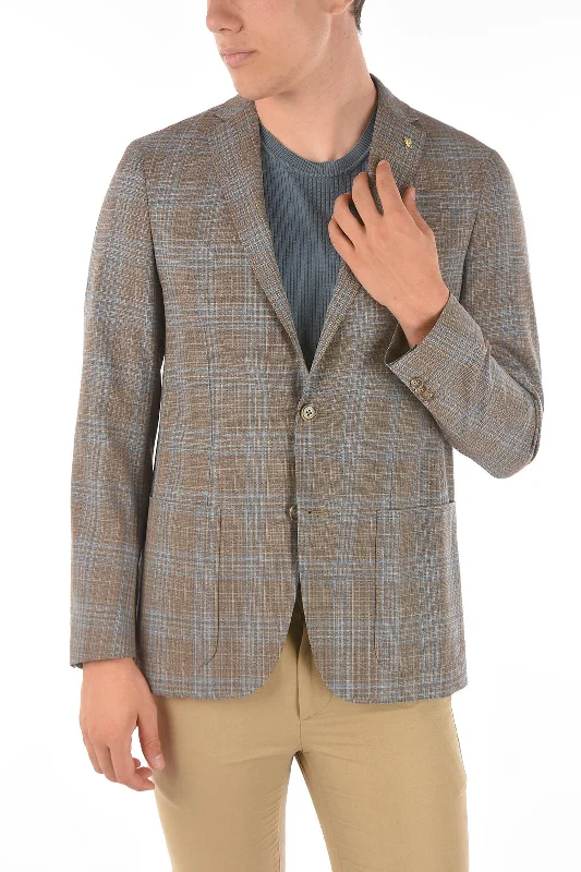 Corneliani CC COLLECTION Tartan Motif RIGHT Half-lined Blazer