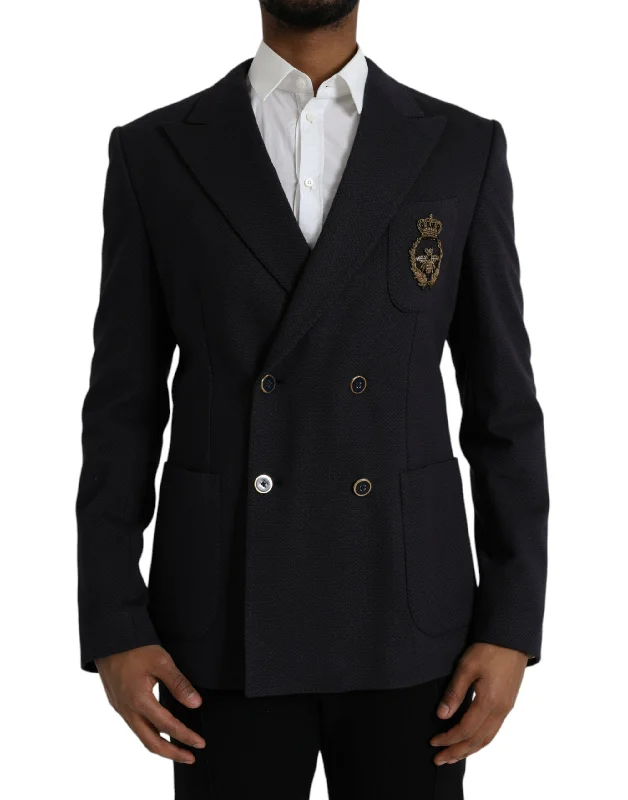 Dolce & Gabbana   Crown Bee Double Breasted Men's Blazer