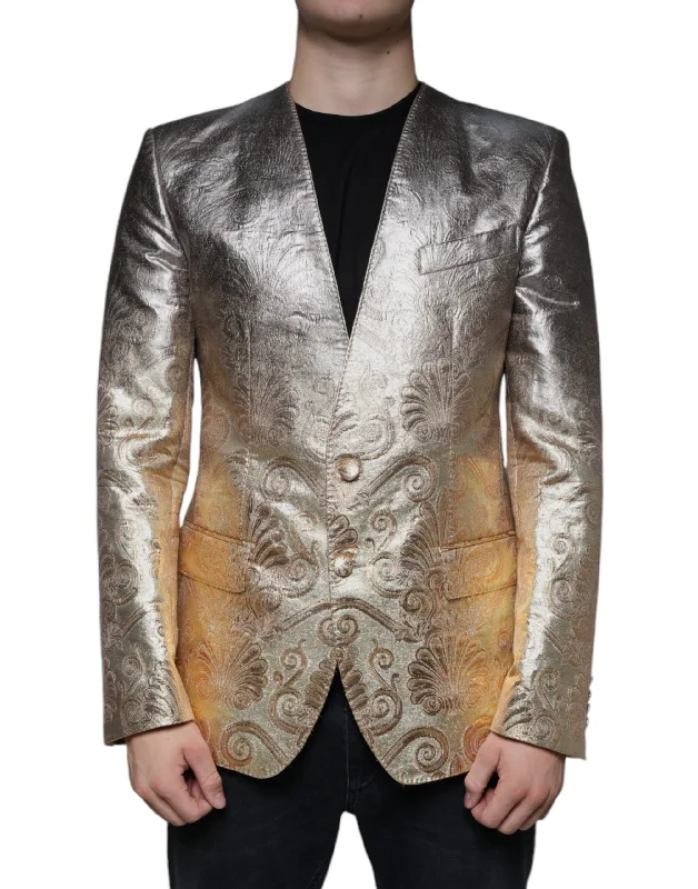 Dolce & Gabbana  Jacquard Single Breasted Dress Men's Blazer