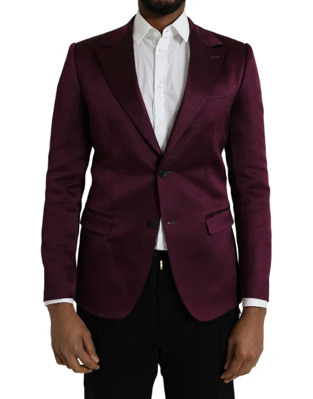 Dolce & Gabbana  Silk Single Breasted Coat Men's Blazer