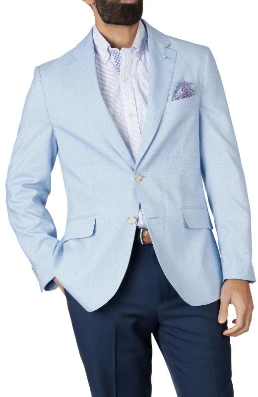 Light Blue Shadowplaid Sport Coat