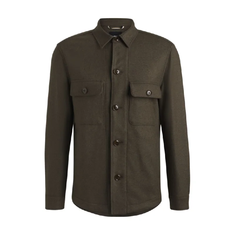 Relaxed-fit overshirt in wool